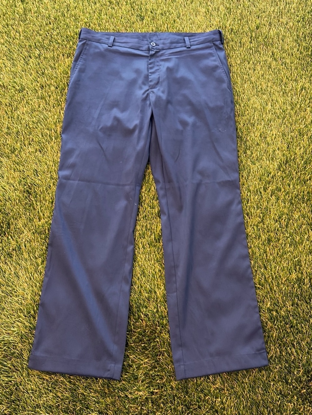 Nike Golf Navy Blue Dri-Fit Straight Leg Trousers Pants Size 35x30